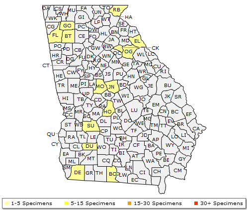 The range of Crataegus crus-galli